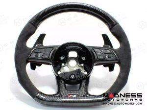 Audi RS4 Steering Wheel Trim - Carbon Fiber - 2017-2018